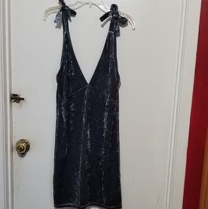 Velvet gray dress